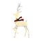 White Cotton Rope Reindeer Set of 3 with Warm White LED Lights for Christmas Decoration 60 Inch 48 Inch & 32 Inch